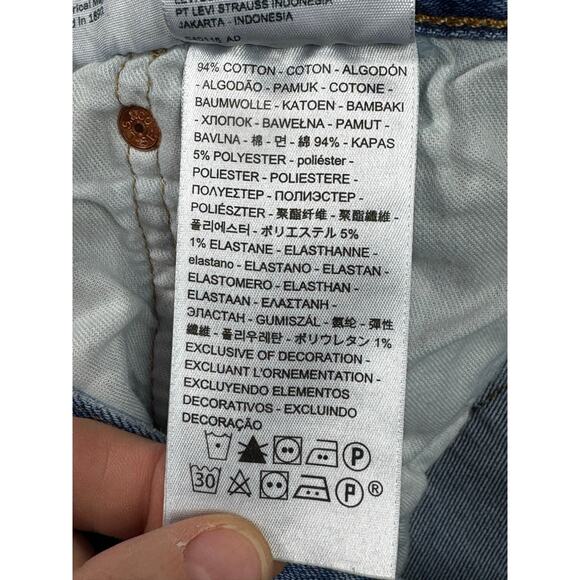 Levi's 501 Men's Straight Leg Button Fly Blue Denim Jeans - Size 40x30 - Picture 6 of 7